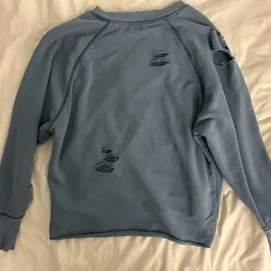 Aerie distressed blue sweatshirt thumbnail 3