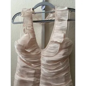 👗‎ NWT Akira Light Pink Halter Gathered and Ruffled Dress | Size S 👗 thumbnail 2