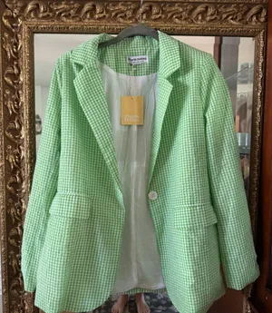 Anthropologie Charlie holiday checkered blazer thumbnail 1