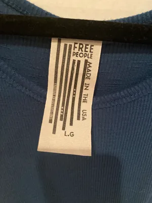 Free People NWOT! Navy Blue Tank Top, Size: Large thumbnail 2