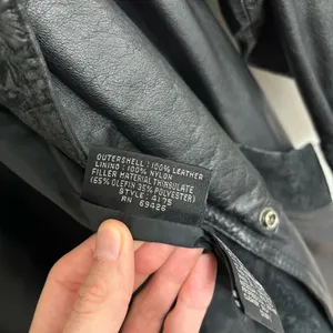 Wilson’s Leather Vintage 80s Women's Genuine Leather Long Trench Coat in Black - Size S thumbnail 8