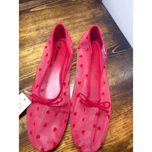 No Boundaries‎ Red Mesh Pilka Dot Flats Size 10 thumbnail 2