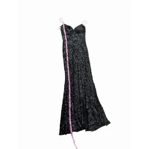 $498 Sherri Hill Black Sequin Mermaid Formal Gown Dress 4 Sweetheart Prom Hoco thumbnail 5