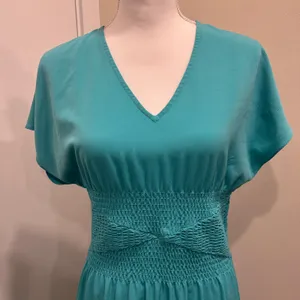 Draper James Mint Green Flutter Sleeve Blouson Maxi Dress‎ Coastal Preppy Medium thumbnail 5
