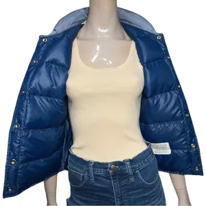 Miller Vintage Women’s Size XS Denim Blue Goose Down Snap Up Puffer Vest thumbnail 6