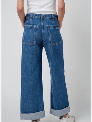 Free People We The Free Palmer Tunnel Vision Baggy Relaxed Cuffed Jeans thumbnail 4