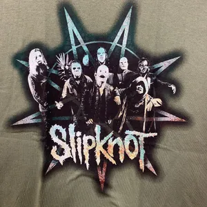 Slipknot Band Group Portrait Star Crest Green T-Shirt Large thumbnail 2