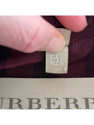 Burberry Brit Antwood Double Breasted Collarless Coat Burgundy Size 8 Luxury thumbnail 9