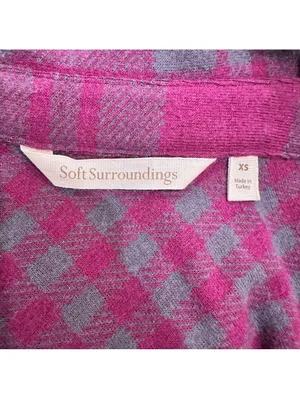 Soft Surroundings Asymmetrical Plaid Button Front Tunic – XS thumbnail 10