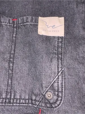FP We The Free Sweet Talk Denim Barn Coat Black Extra Small New With Tags thumbnail 4