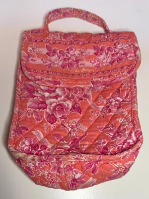 Vera Bradley Lunch Tote Bag in Retired Y2K Hope Toile Print Vintage Pink Orange thumbnail 1