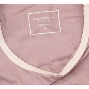 Charter Club Womens Long Sleeve Pajama Shirt Top 100189848MS Feathers Purple S thumbnail 4