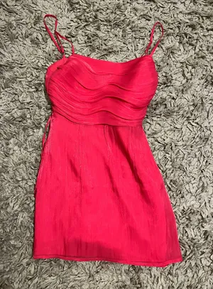 pink flowy mini dress thumbnail 1