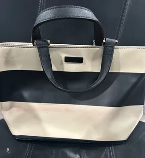 kate spade Black and Cream Striped Tote see pics for flaws on cream section thumbnail 1