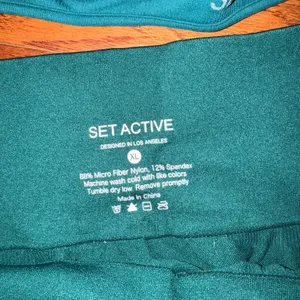 Set active Green Sports Bra and Leggings Set size XL thumbnail 5