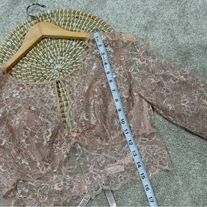 NWT Victoria’s Secret Dream Angels Allure Shimmer Long Sleeve Bra Top Lace XL thumbnail 15
