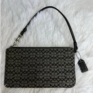 COACH y2k Soho Black Signature Canvas Wristlet thumbnail 2