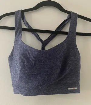 Aerie Navy Blue Sports Bra Medium Gym Hiking Activewear Outdoors thumbnail 1
