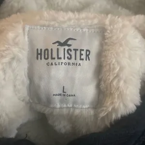 ✨Hollister Co. FAUX SHEARLING-LINED ZIP-UP LOGO GRAPHIC NAVY SZ LARGE HOODIE✨ thumbnail 7