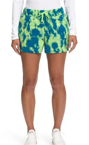 The‎ North Face Printed Class V Mini Shorts Blue Lime Women’s Medium thumbnail 1