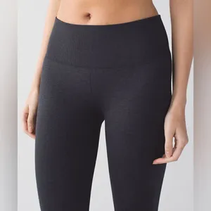 Lululemon In The Flow Crop II in Heathered Deep Coal thumbnail 4