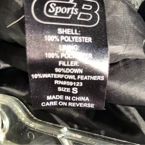 CB Sports Black Down Puffer Long Packable coat/Jacket S thumbnail 7