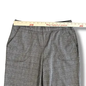 Max Studio London‎ Women’s Large Pants Houndstooth Wide Leg Stretch Trousers thumbnail 3