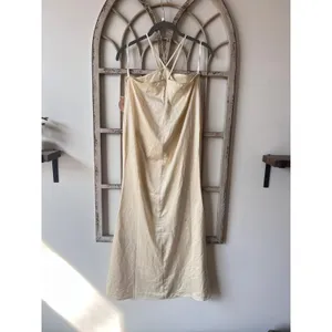 Camila‎ Coelho Champagne Satin Halter Midi Dress Ivory Slip NWT Small thumbnail 5