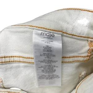 Maje Acid Wash Straight Leg Jeans White Denim Size 40 / US‎ 8 thumbnail 13