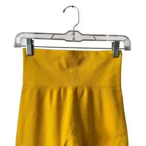 SET Active Yellow‎ Seamless Leggings SM High Rise Ribbed Gym Workout thumbnail 5