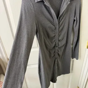Reformation Amy Knit Dress Long Sleeve Button Down‎ Shirt Dress Womens Size L thumbnail 4