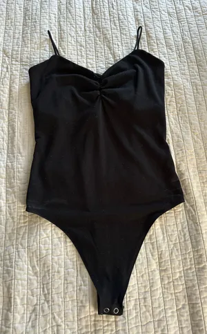 American Eagle Outfitters Black Spaghetti Strap Bodysuit thumbnail 1