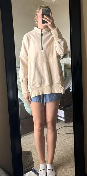 Tan Quarter zip Sweatshirt Size XXL thumbnail 2