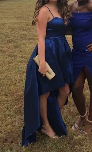 High Low Prom Dress Blue thumbnail 1