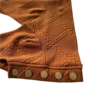 Maeve Anthropologie Button Side Cropped Top Vest Pecan Brown Size XS thumbnail 5