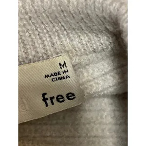 Aritzia Wilfred Free Lola 100% Wool Women's Gray Long Sleeve Crop Sweater Top M thumbnail 5