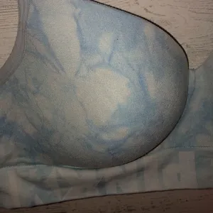 Victoria’s Secret PINK tie dye bra blue and white comfy bra size large thumbnail 4