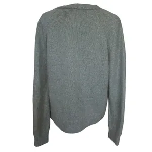 Vince Size M V Neck Sweater Merino Wool Cashmere Boxy Fit Sage Green thumbnail 2