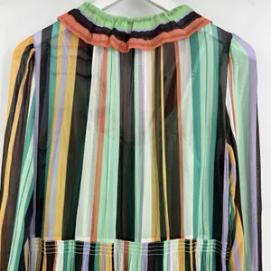 Anthropologie The Marais Printed Striped Chiffon Maxi‎ Dress Size XS Boho Chic thumbnail 8