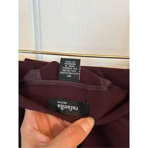 Rafaella burgundy dress pants size 4 petite work pants office wear stylish NWT thumbnail 5