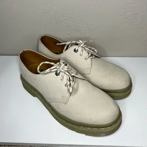 Dr. Martens 1461 Mono Milled‎ Nubuck Leather Oxford Parchement Beige Shoes thumbnail 7