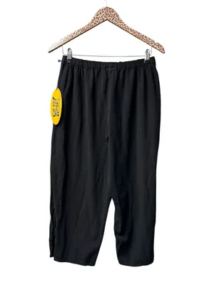 Oh My Gauze Cloud Cotton Cropped Pull On Cutout Pants Black 2 L/XL 12-14 NEW thumbnail 3