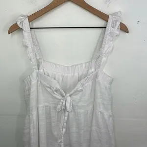 Altar’d State White Ruffled Strap Tired Dress cotton size Large thumbnail 6