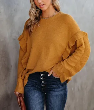 VICI | Charleston Ruffle Knit Sweater thumbnail 2