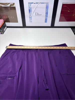 Healing Hands HH Works Women’s Renee Jogger Purple Scrub Pants EUC Size 2X thumbnail 7