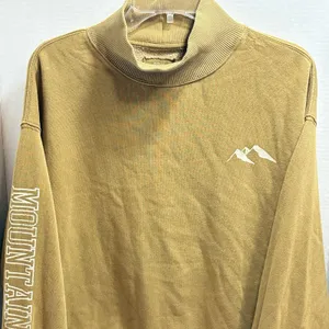 Aerie Sweatshirt Womens XL Mountain Season Mock Neck Oversized Olive Toned Gold thumbnail 2