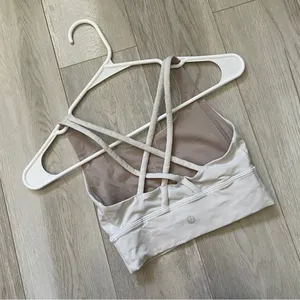 Lululemon Energy Bra long line strappy sports womens Gray size 2 medium support thumbnail 2