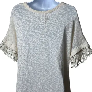 Anthropologie Saturday Sunday Spalliera Tunic Top Cream‎ Cottagecore Garden XL thumbnail 6