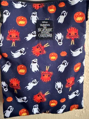 Disney Navy Crossbody Bag with Orange & White Halloween Motif thumbnail 2