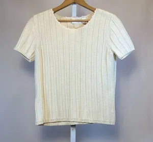 Liz Claiborne Cream Crew Neck Sweater thumbnail 2